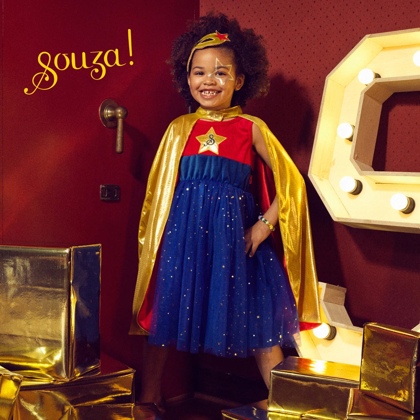 Κid's Super Hero girl costume 3-10 years Souza