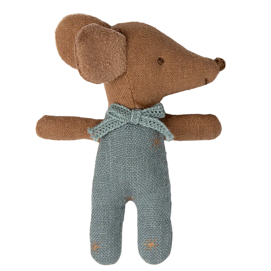 Sleepy wakey baby mouse in matchbox - Blue