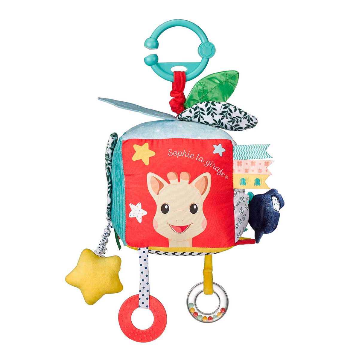 Βρεφικό παιχνίδι- Υφασμάτινος Αισθητηριακός κύβος δραστηριοτήτων Σόφι η καμηλοπάρδαλη 3+ μηνών