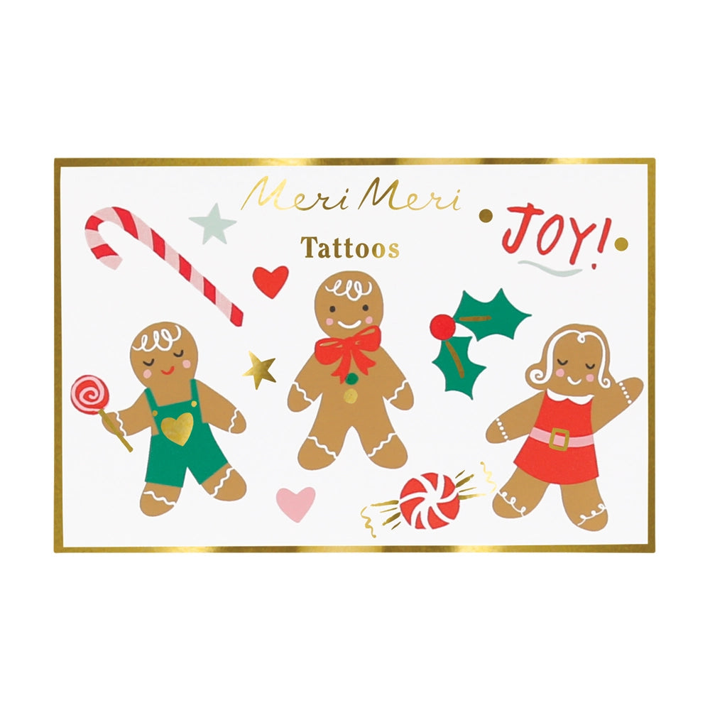 Τατουάζ Χρισουγεννιάτικα Gingerbread (2 φύλλα)