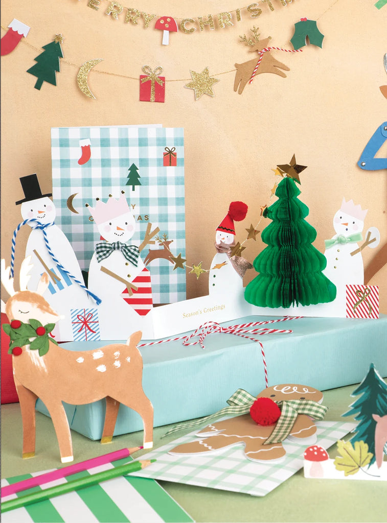 Meri Meri Snowman Family Concertina Christmas Card