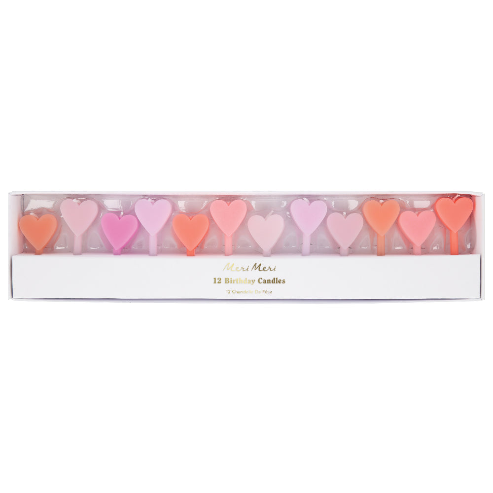 Κεράκια Pink Heart ( 12 τμχ )