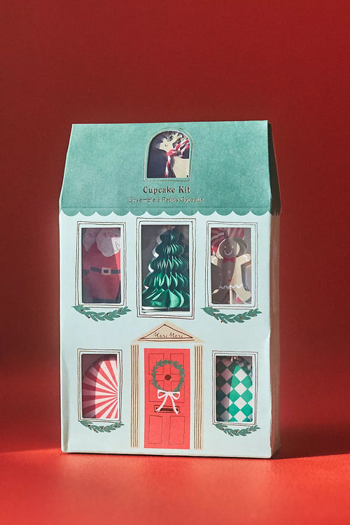 Cupcake Kit φορμάκια και toppers για παιδικό πάρτι με χριστουγεννιάτικα στοιχεία Meri Meri