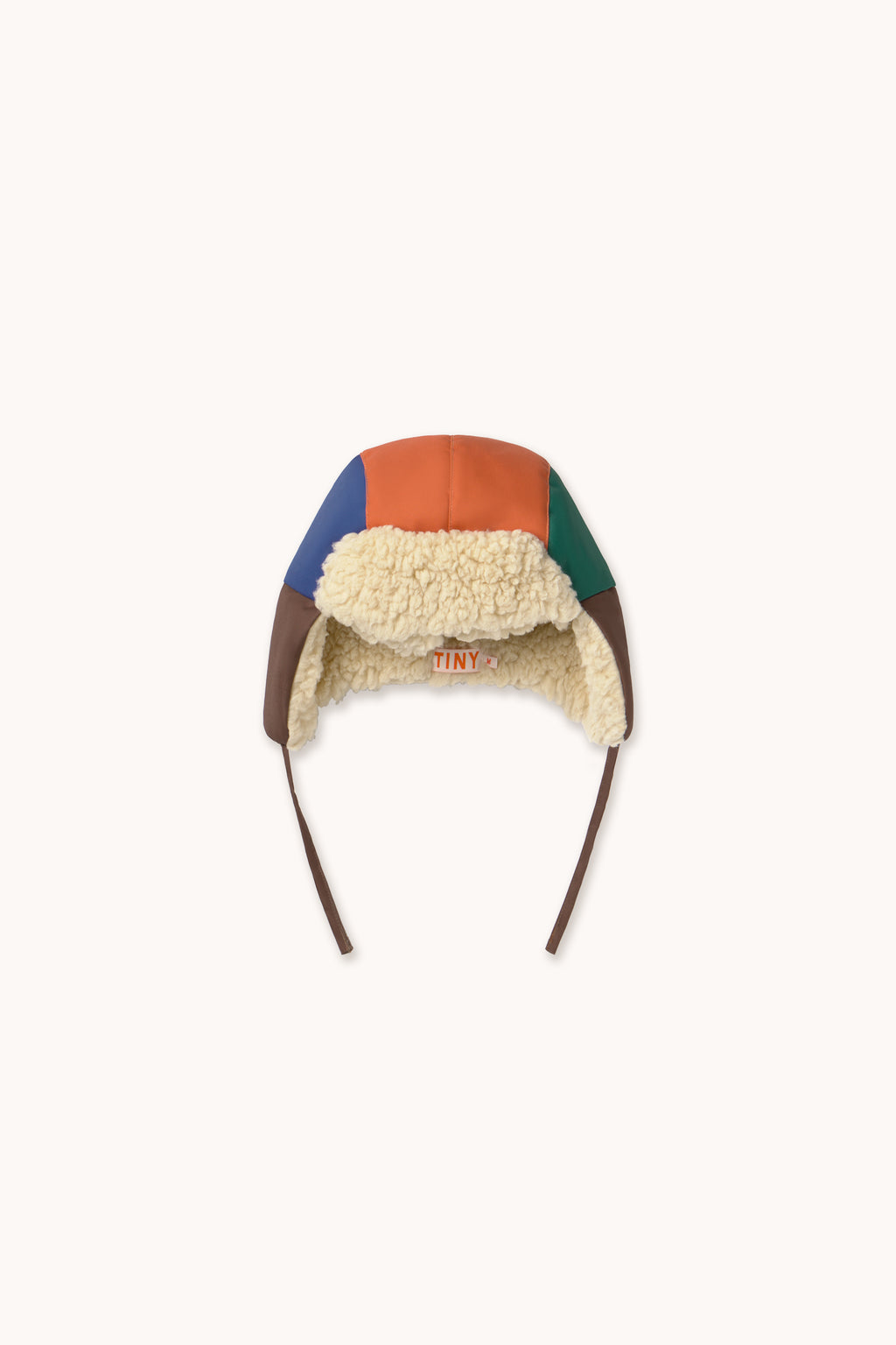 Παιδικό σκουφάκι χιονιού light rust/dark brown Color Block S,M,L - Tiny Cottons