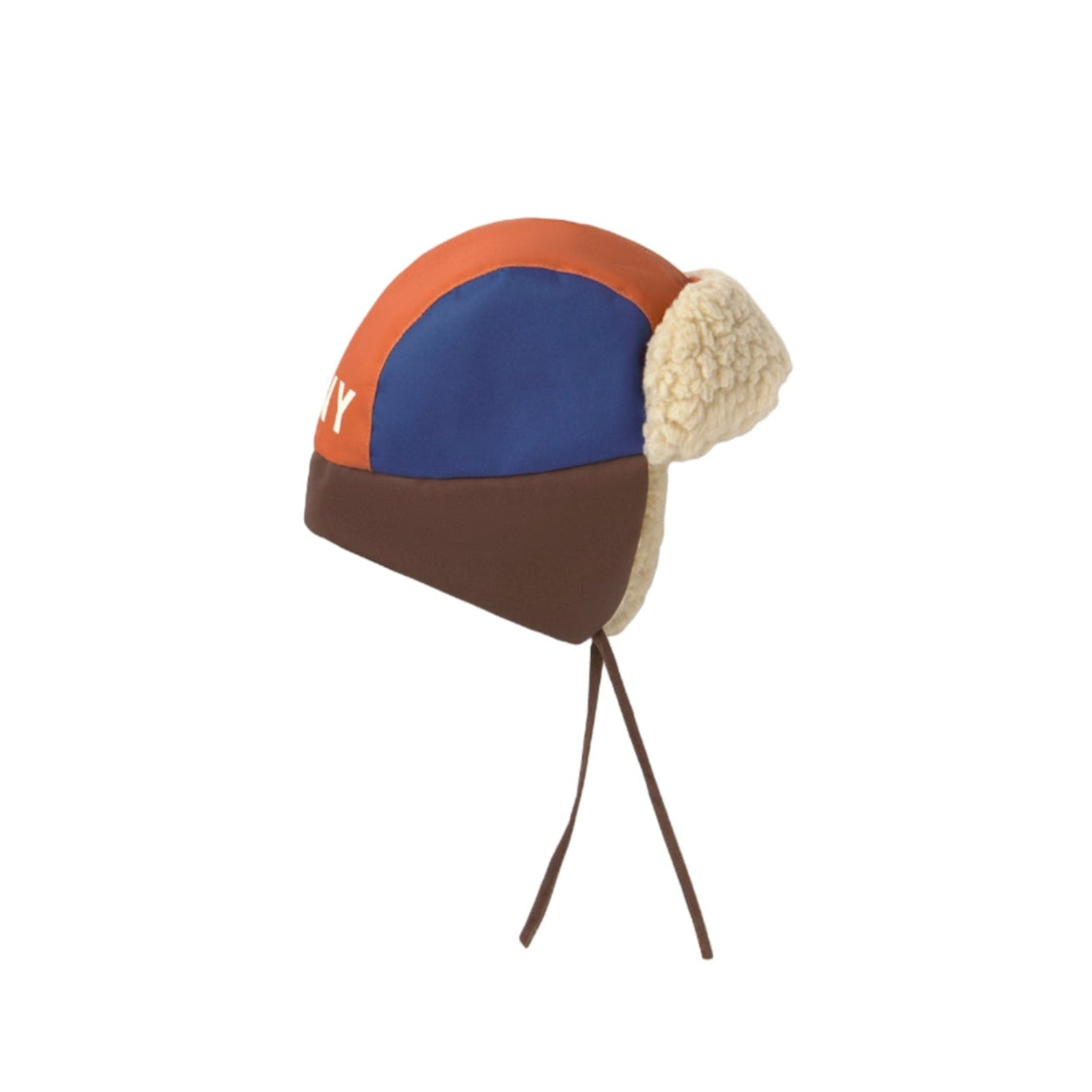 Kid's snow hat light rust/dark brown Color Block S,M,L - Tiny Cottons