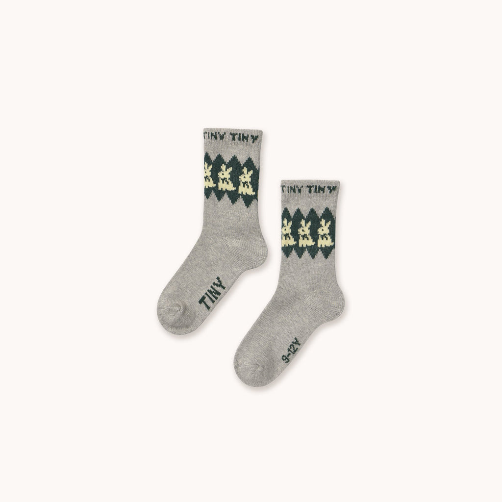 Παιδικές μάλλινες κάλτσες μεσαίου ύψους Rabbits-νούμερο 5 έως 12Y - Tinycottons