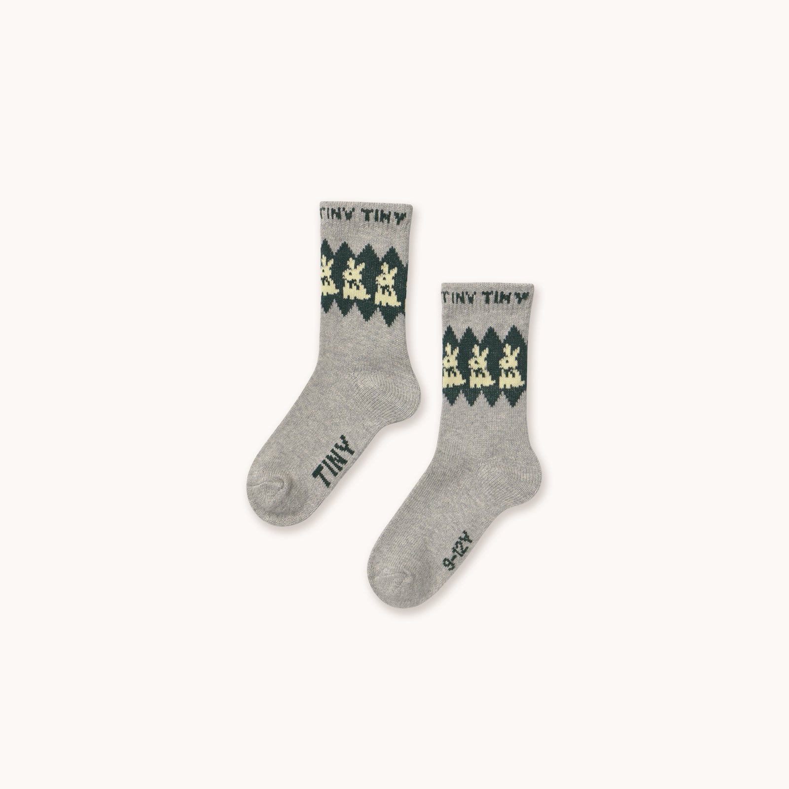 Παιδικές μάλλινες κάλτσες μεσαίου ύψους Rabbits-νούμερο 5 έως 12Y - Tinycottons