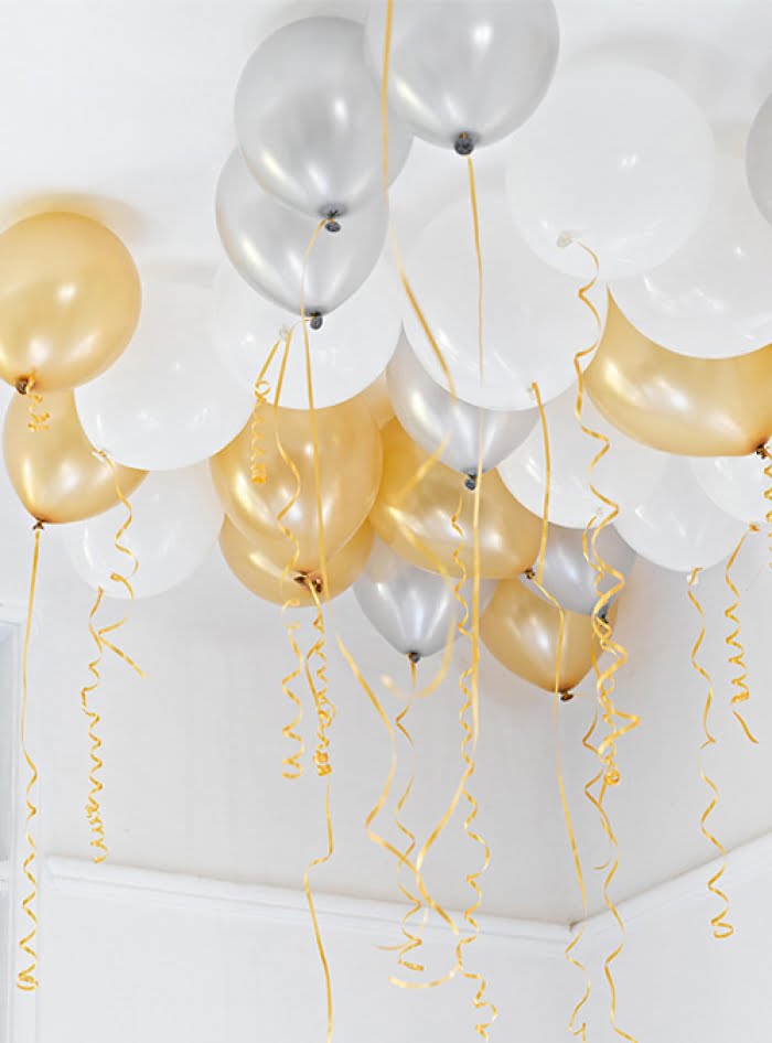 Μπαλόνια με μεταλλιζέ χρώμα