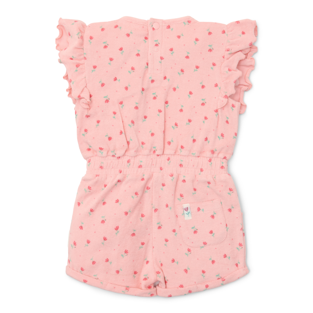 Παιδική ολόσωμη φόρμα με βολάν Sunny Flowers 9M-4Years Little Dutch