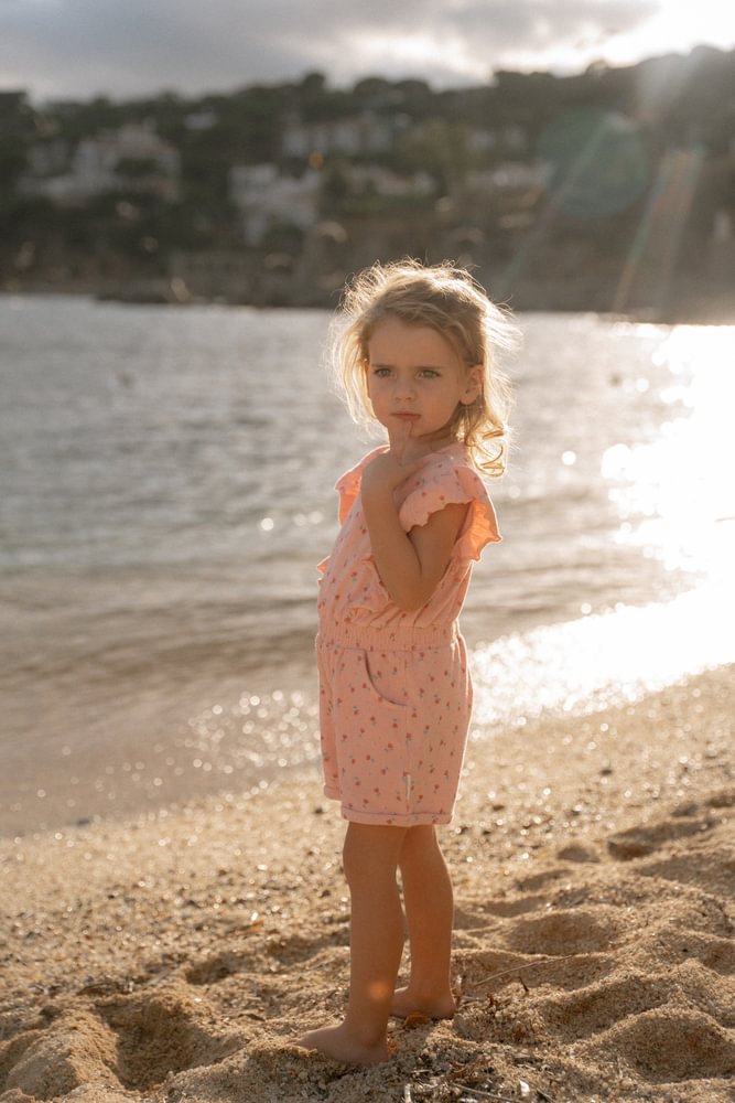 Παιδική ολόσωμη φόρμα με βολάν Sunny Flowers 9M-4Years Little Dutch