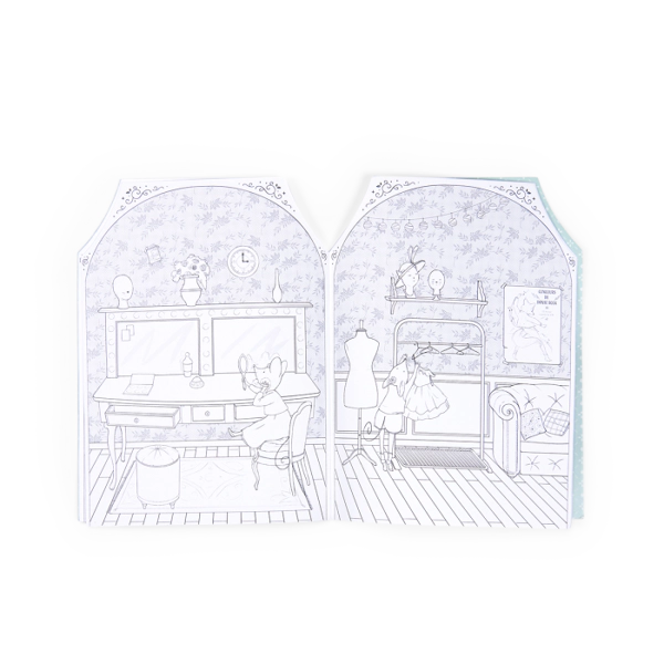 Βιβλίο Ζωγραφικής με Αυτοκόλλητα Ecole de Danse 3+ Moulin Roty