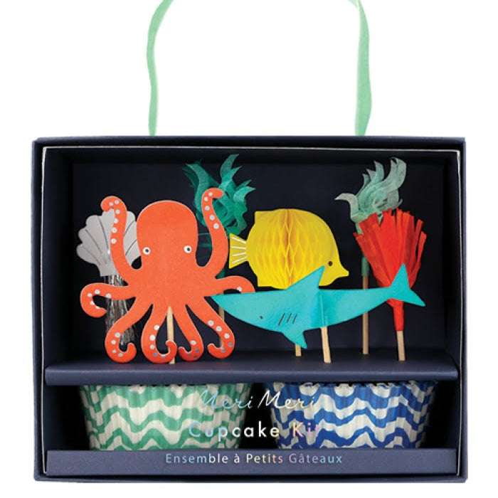 Cupcake Kit Octopus & Shark (24τμχ)