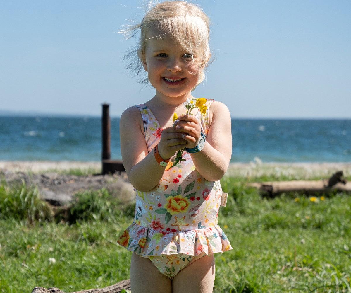 Kid's one-piece swimsuit Eva Ocean Blossom 1-4 years Filibabba