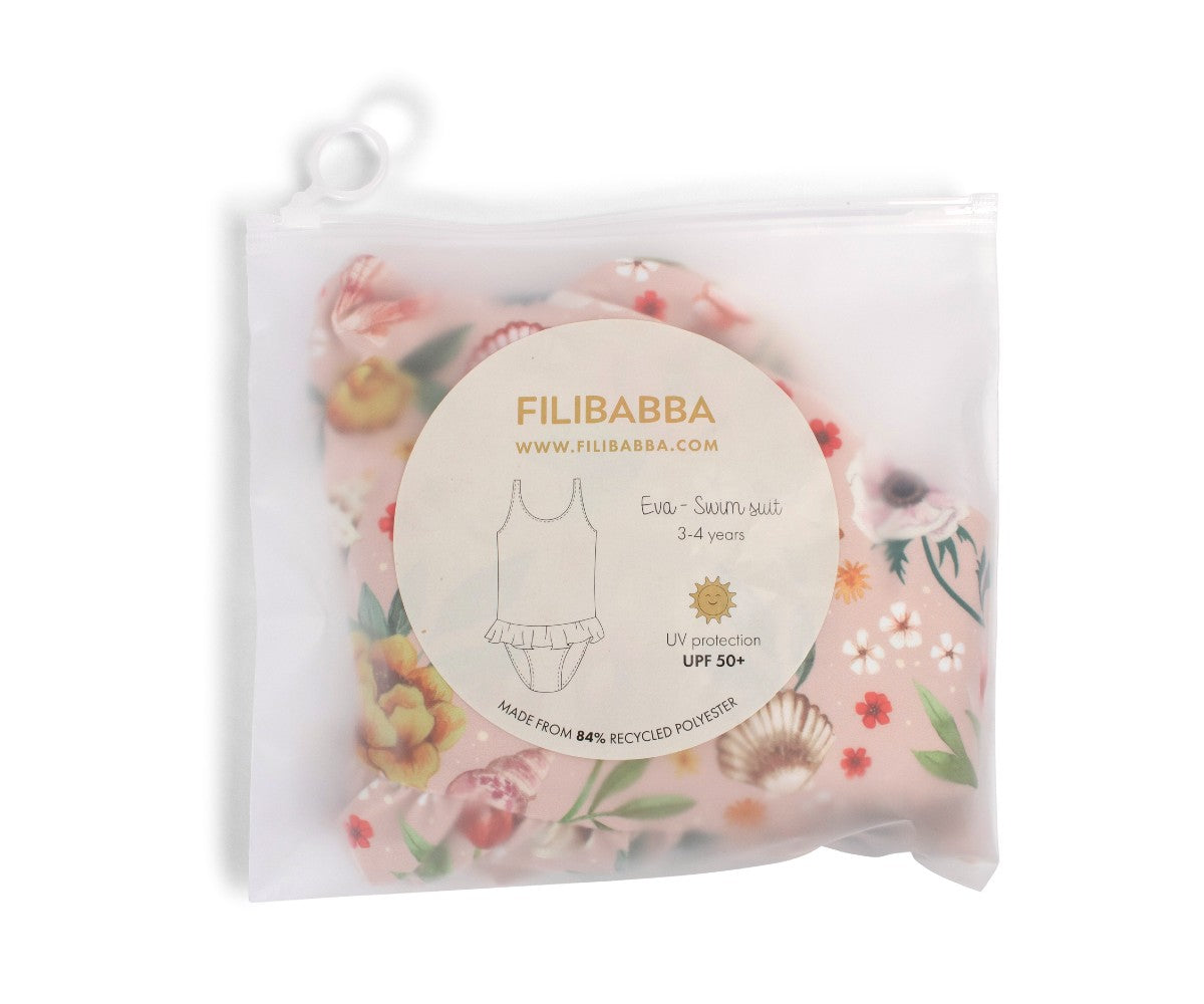 Kid's one-piece swimsuit Eva Ocean Blossom 1-4 years Filibabba