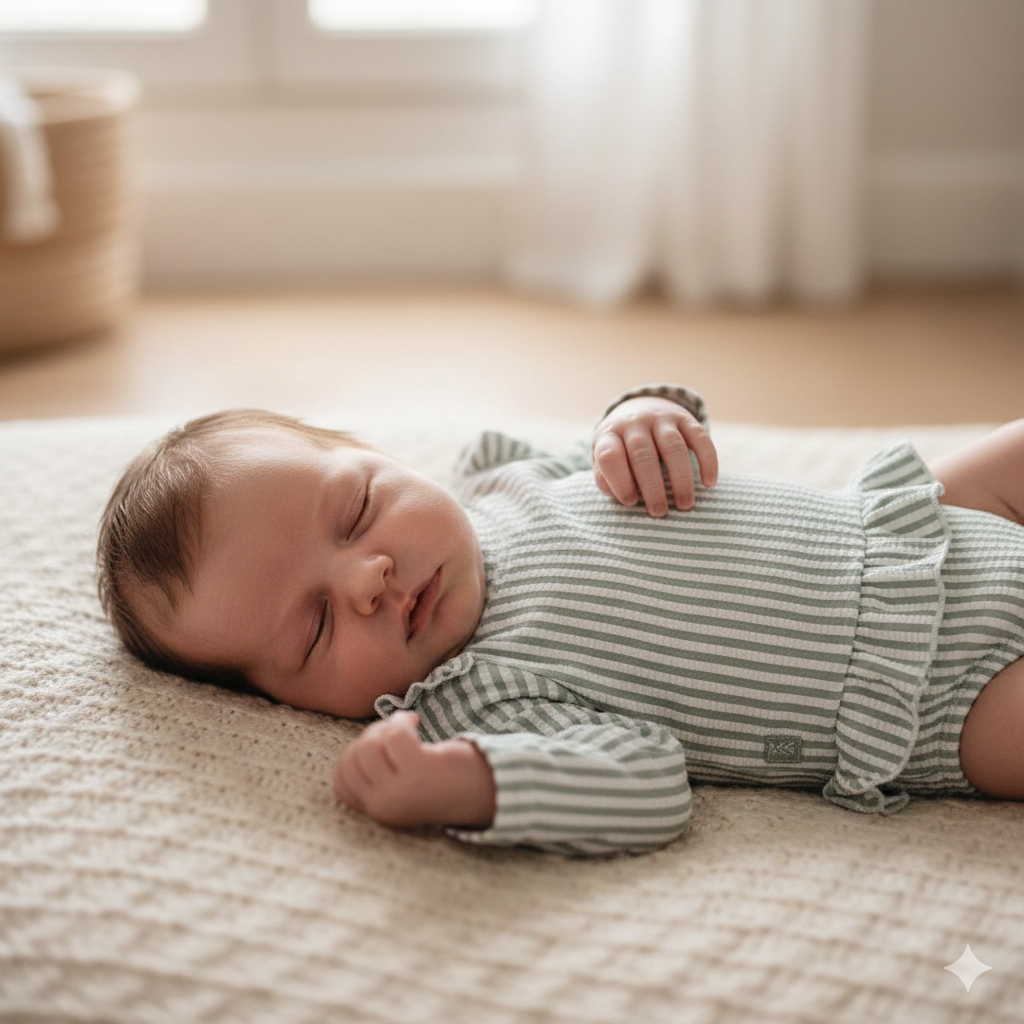 Sille seersucker siwmsuit - Sea blue / White stripes - Newborn-2Years Liewood