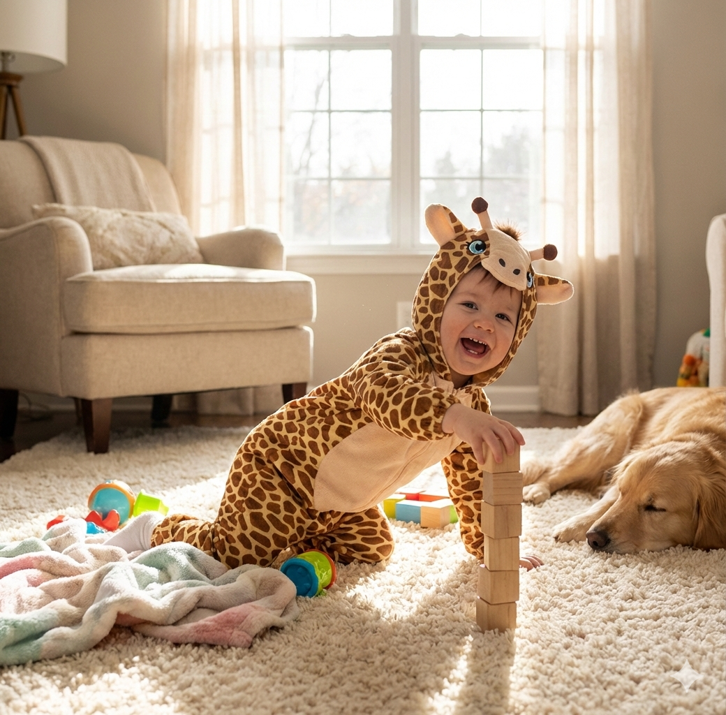 Βρεφική ολόσωμη στολή Καμηλοπάρδαλη 12-24 μηνών