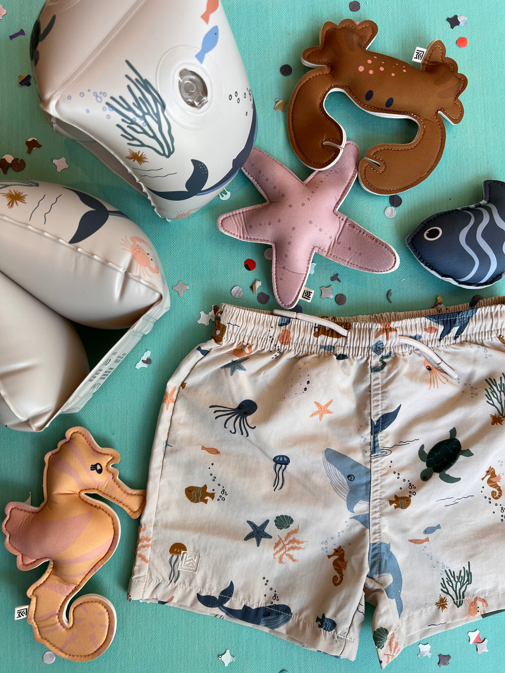 Παιδικό μαγιό σορτσάκι Duke Sea Creature/Sandy print 8Y-9Years - Liewood