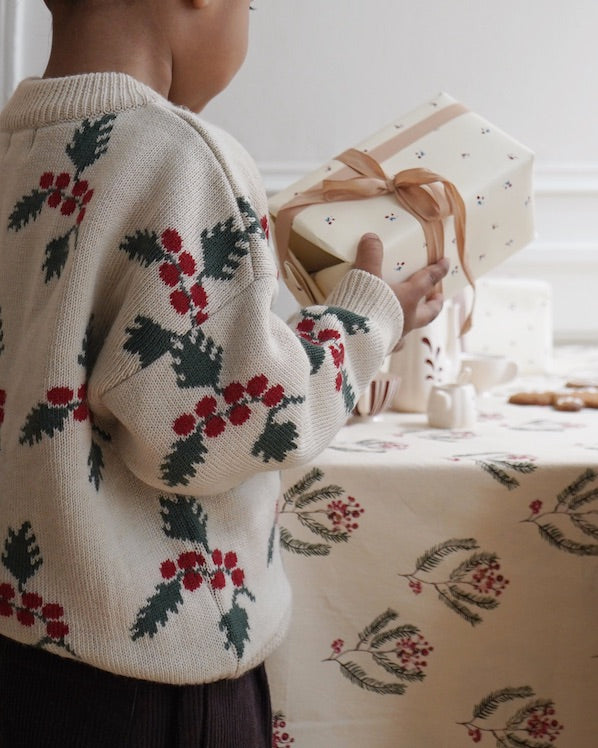 Konges Slojd Kids Holly Mistletoe Christmas Knitted Sweater 12M-10Y