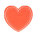 Set of 16 Lacy Heart Napkin 13cm Meri Meri