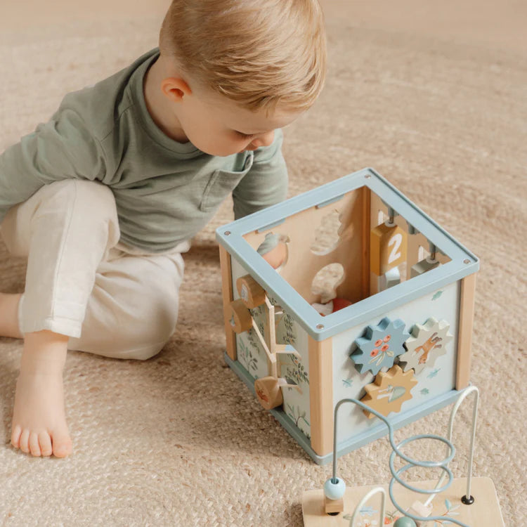 LD7231 Wooden activity cube - Forest Friends
