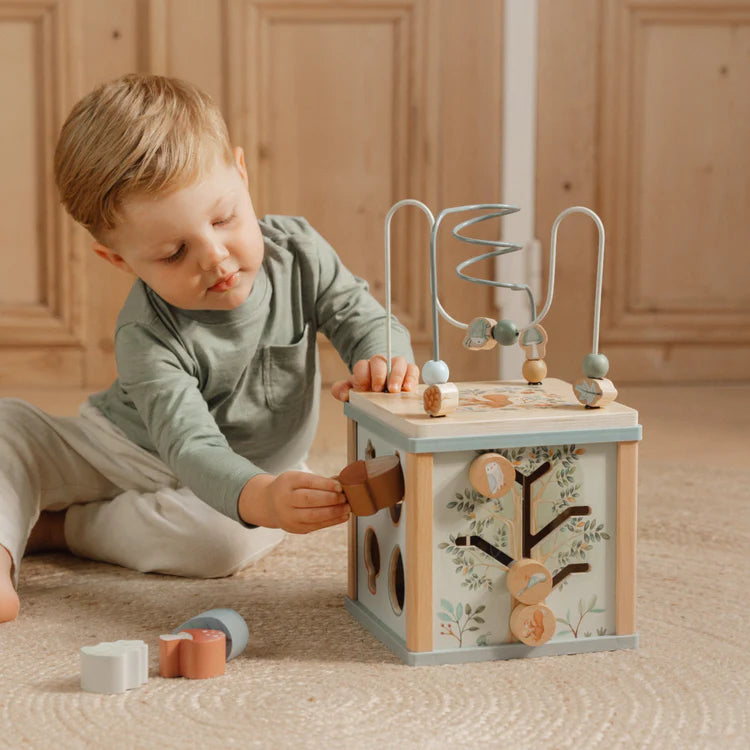 LD7231 Wooden activity cube - Forest Friends
