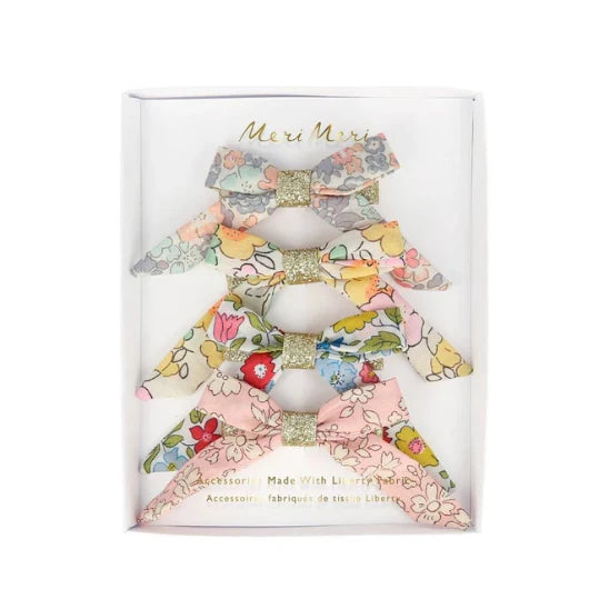 Liberty Hair Clips Floral Bow-Meri Meri