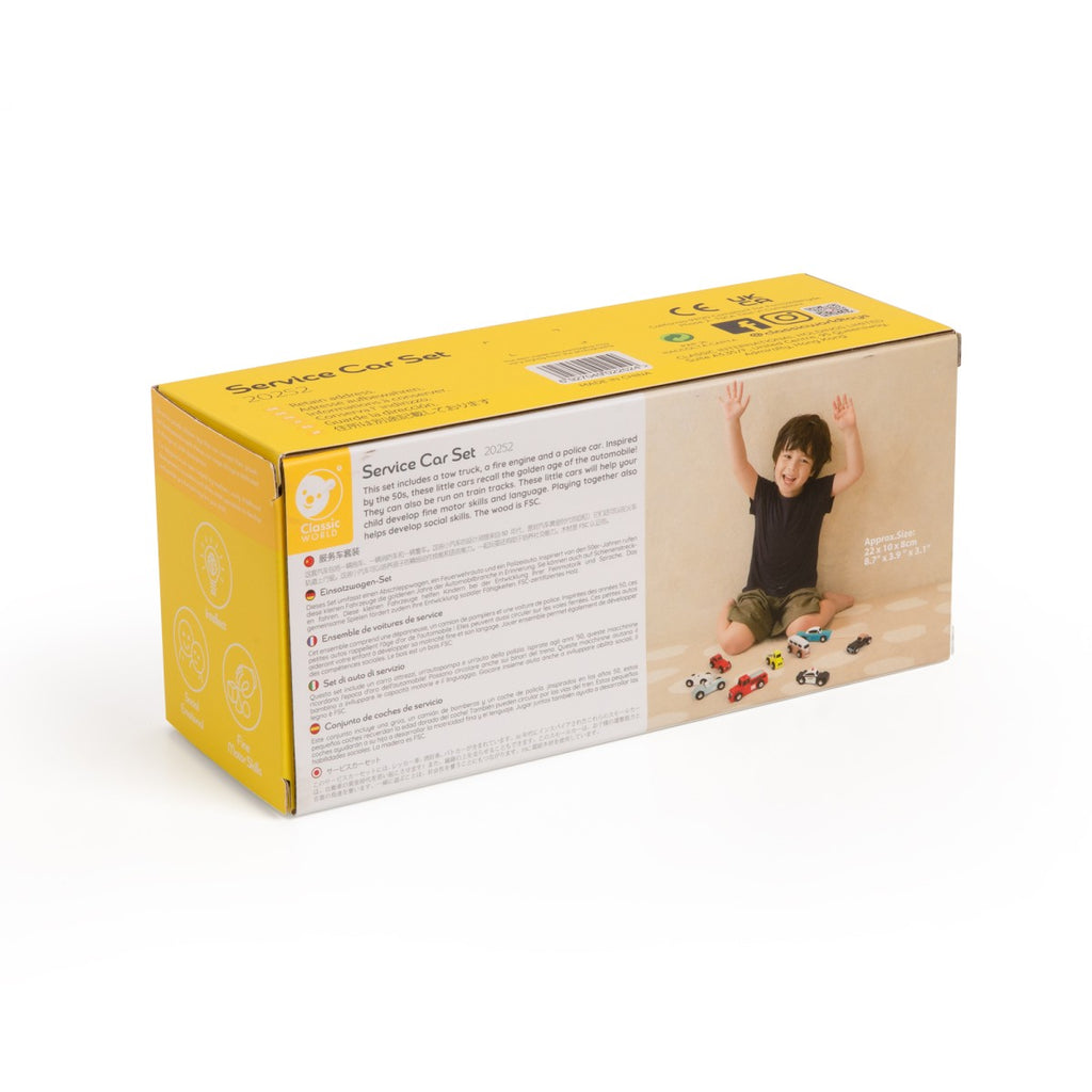 Ξύλινα παιδικά Οχήματα Διάσωσης 3 τμχ 18+ μηνών