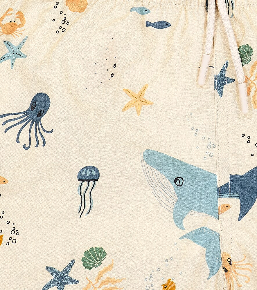 Παιδικό μαγιό σορτσάκι Duke Sea Creature/Sandy print 8Y-9Years - Liewood