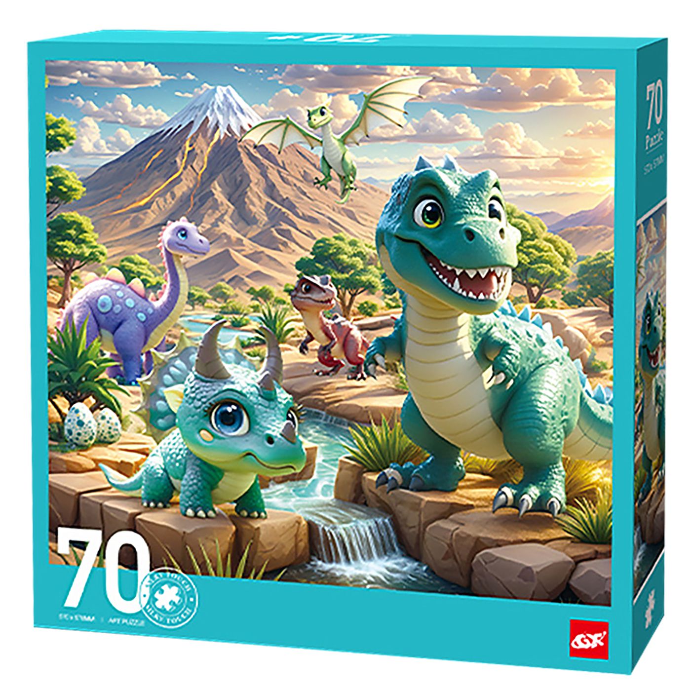 Παιδικό puzzle 70 κομματιών Dinosaur 57X57εκ.