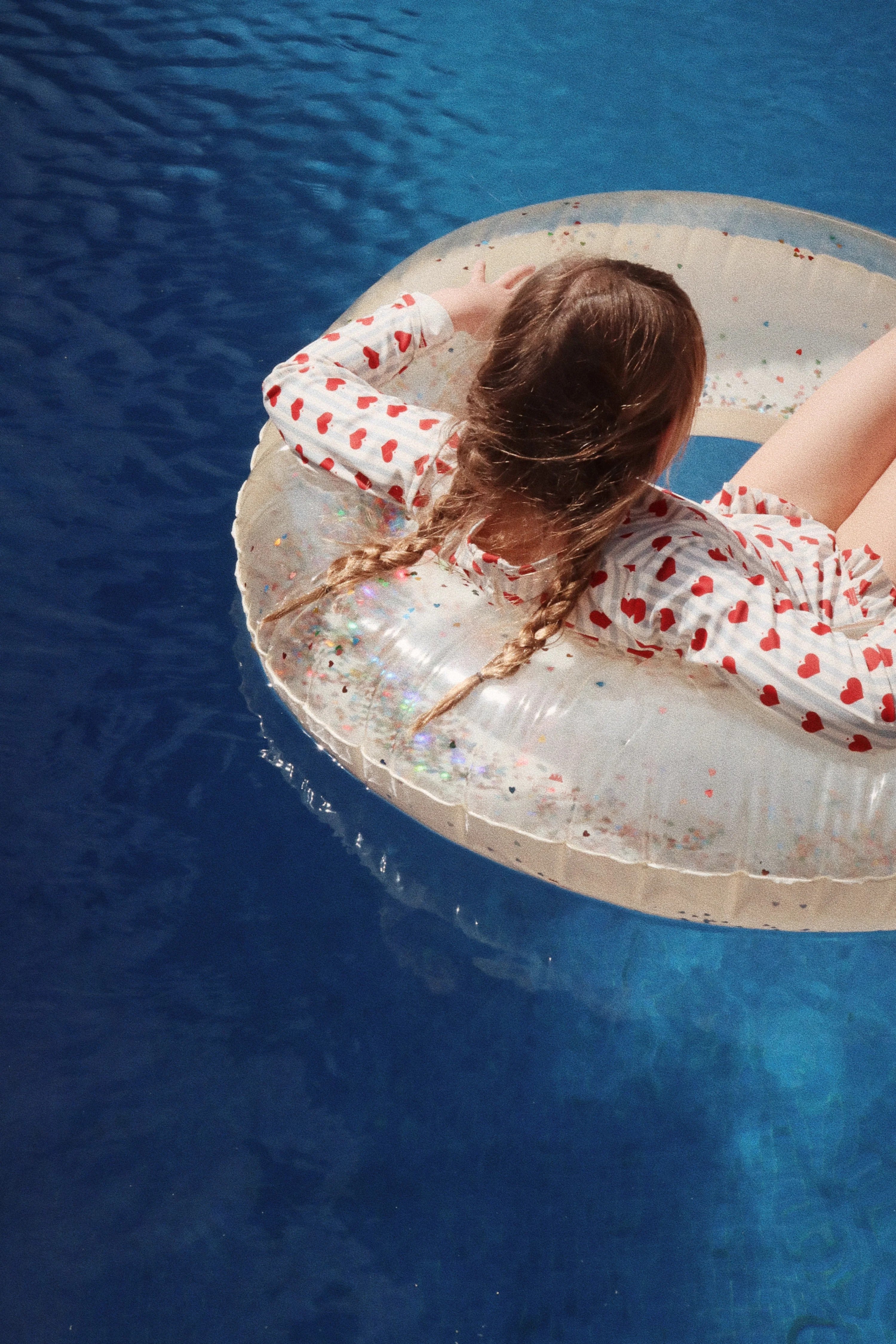 Παιδικό διαφανές σωσίβιο με confetti Cream 3ετών+ 100cm Konges Slojd