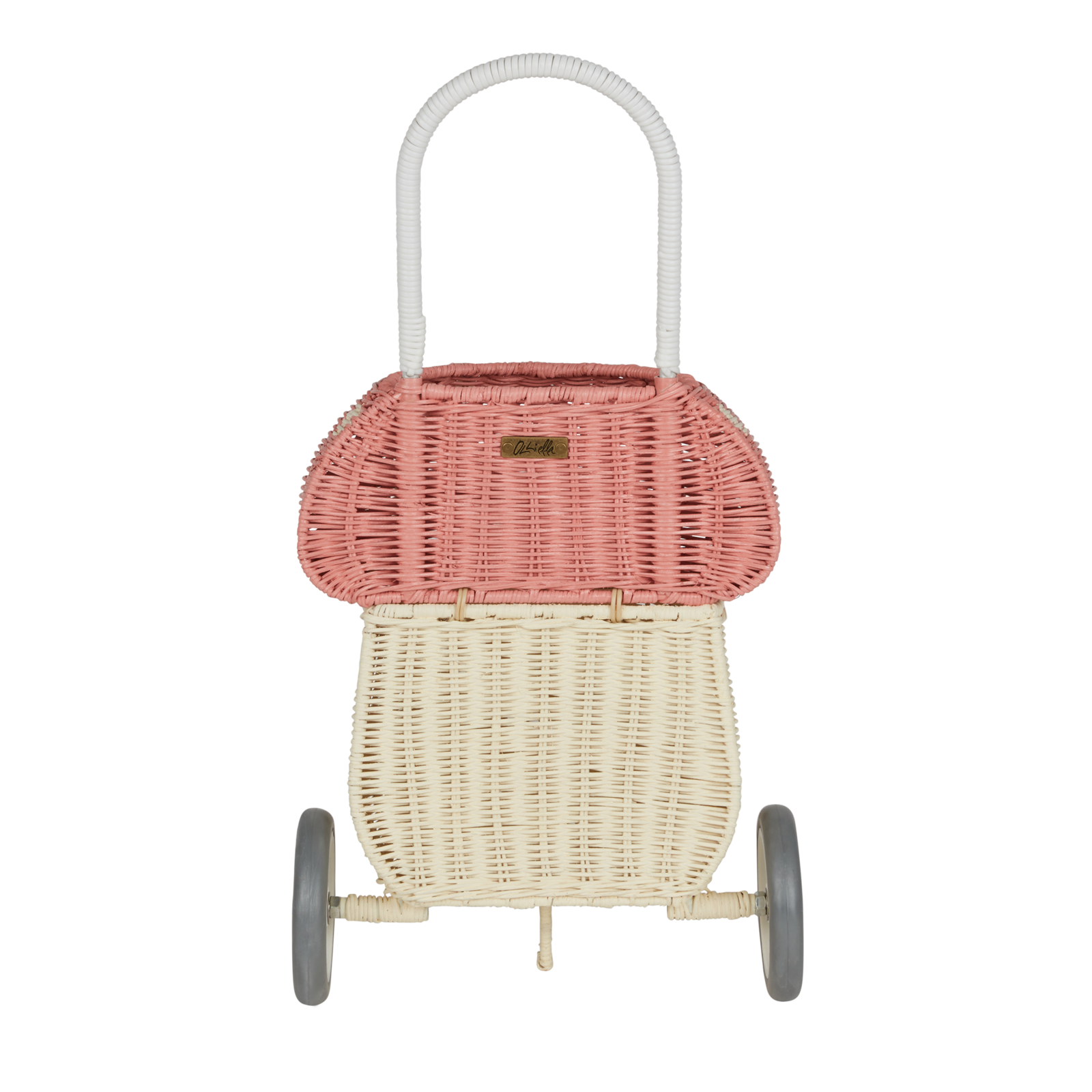 Rattan Mushroom Luggy Pink -Olli Ella