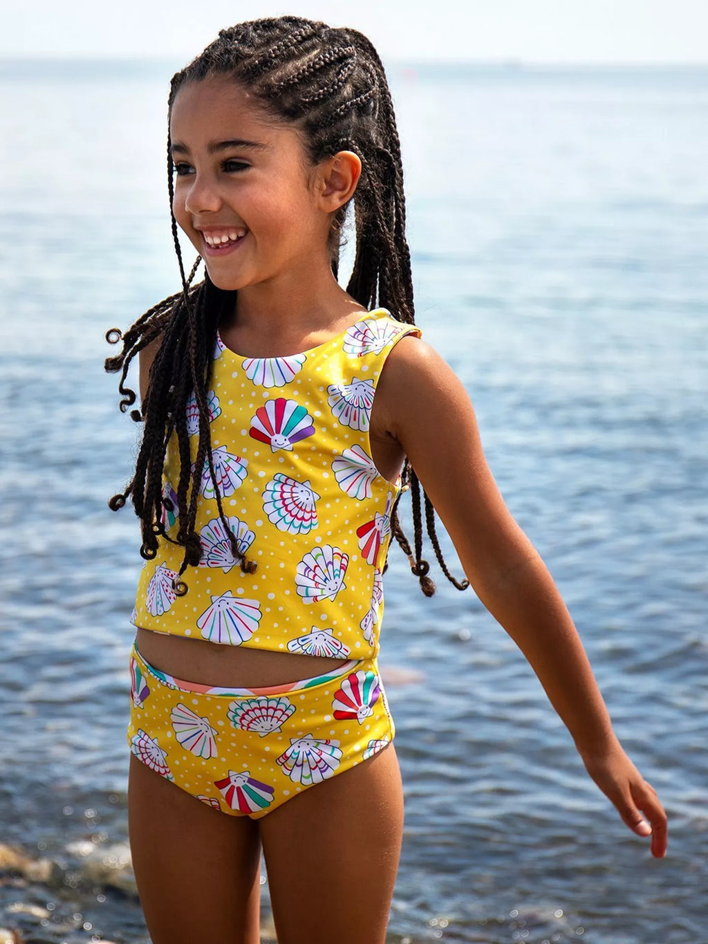 Children's reversible bikini Rainbow Wave/Shellabrate - 3-10Y Frugi