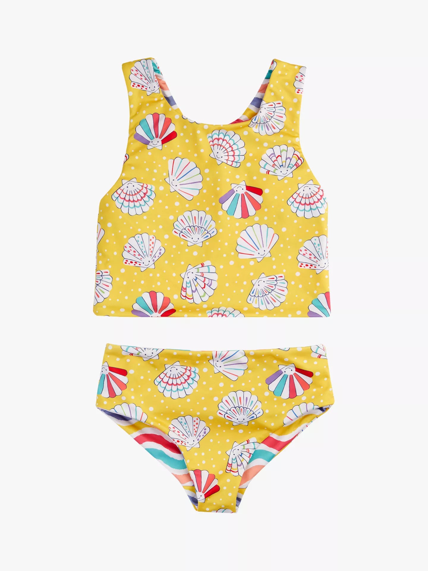 Παιδικό μαγιό μπικίνι 2 όψεων Rainbow Wave/Shellabrate - 3-10Y Frugi