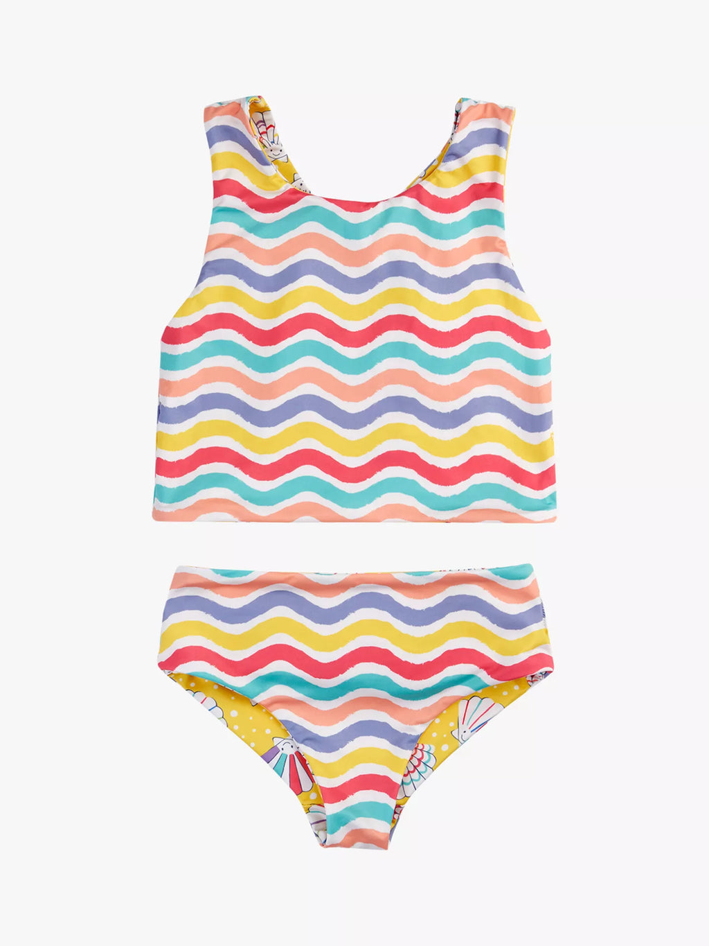 Children's reversible bikini Rainbow Wave/Shellabrate - 3-10Y Frugi