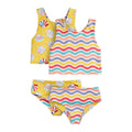 Children's reversible bikini Rainbow Wave/Shellabrate - 3-10Y Frugi