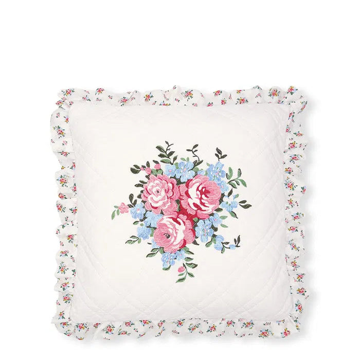 Cushion cover Laura white with embroidery 40x40cm