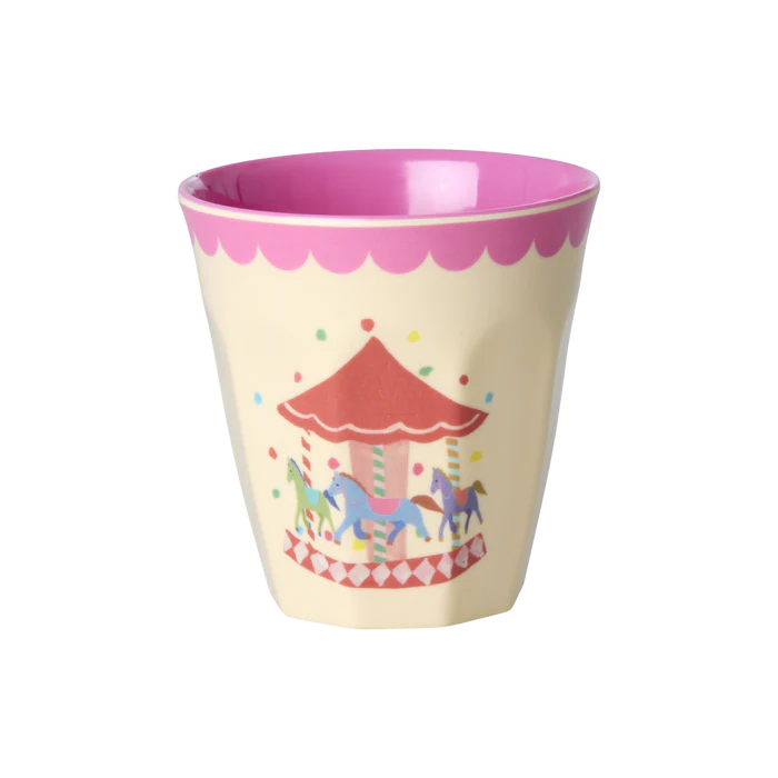 Σετ 6 Παιδικά ποτήρια μελαμίνης Λούνα Παρκ Pink 160 ml Rice