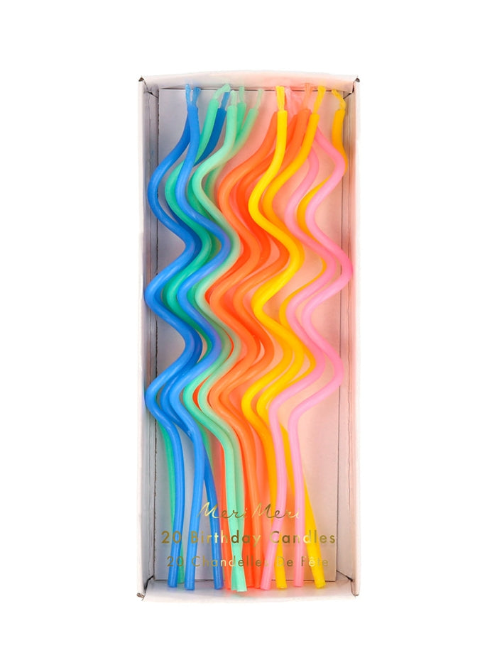 Κεράκια Swirly Πολύχρωμα (16τμχ)