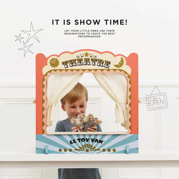 Le Toy Van Παιδικό ξύλινο κουκλοθέατρο επιτραπέζιο 3+ 57x29.5x54.5cm