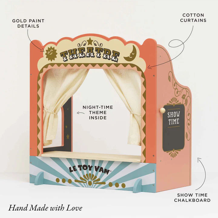 Le Toy Van Παιδικό ξύλινο κουκλοθέατρο επιτραπέζιο 3+ 57x29.5x54.5cm