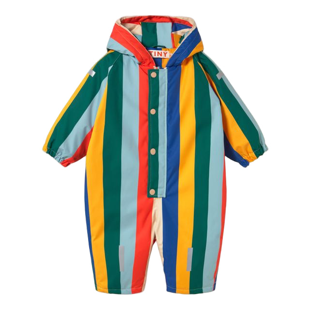 Παιδική Ολόσωμη Φόρμα Σκι Multicolor Stripes 2-4Y Tinycottons