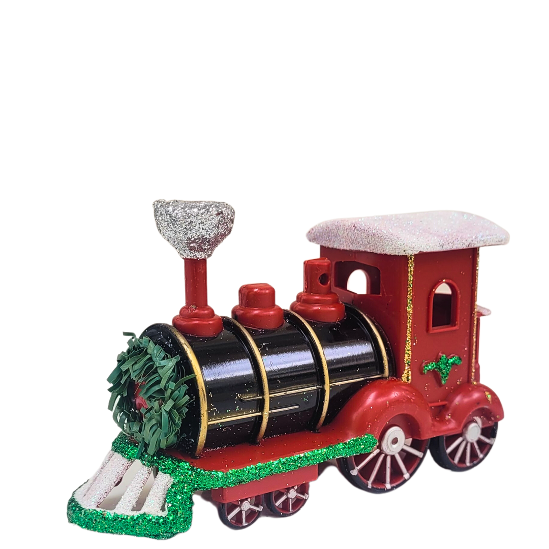 Christmas Unbreakable Red Train Ornament 12.7x8.3cm