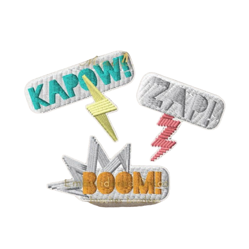 Superhero κεντητά Tags για ρουχα η αξεσουάρ 3τμχ-