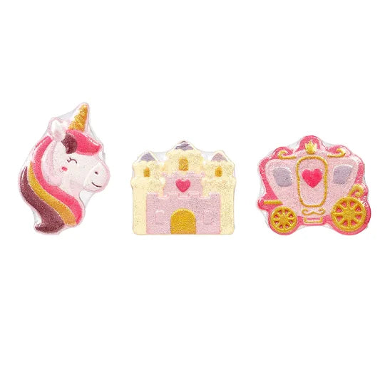 Kid's bath bombs in 3 designs (unicorn-castle-carriage)  3Y+ Souza