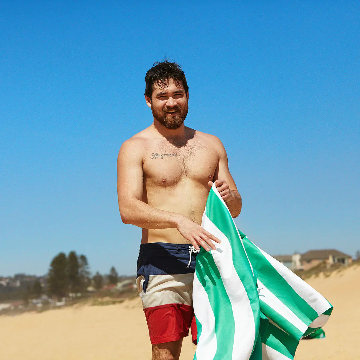 Dock & Bay: Πετσέτα θαλάσσης XL 200x90cm Quickdry Summer -Cancun Green