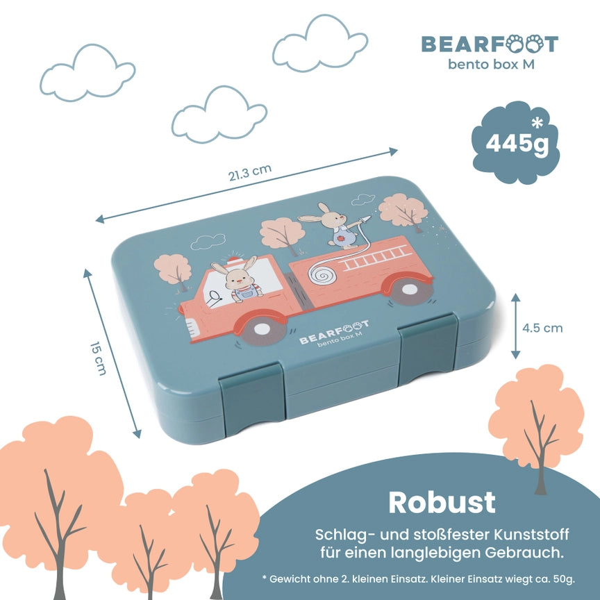 Παιδικό Bento box M - Πυροσβεστική με χωρίσματα Bearfoot