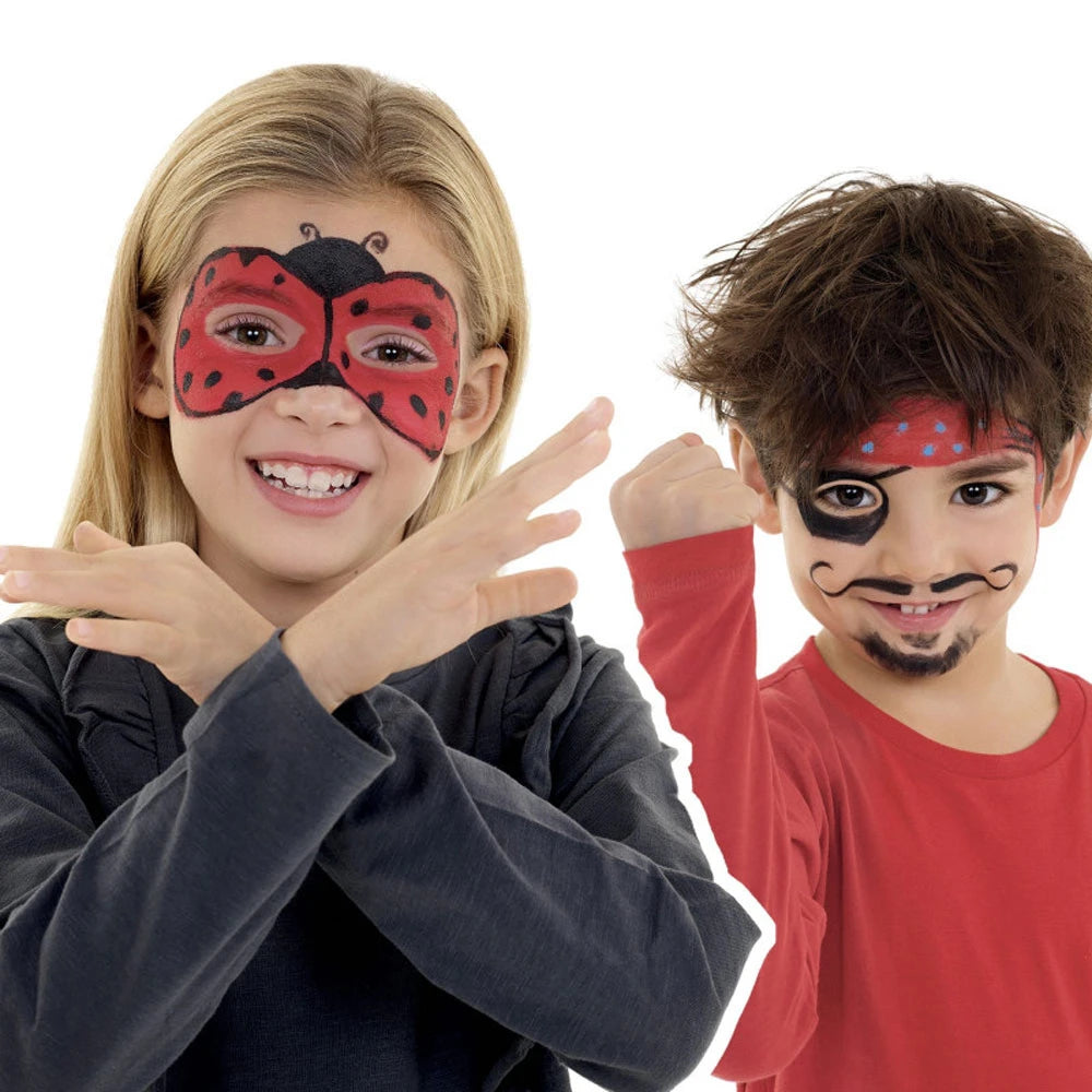 Carioca Βαφες Προσωπου 3 τεμάχια Maskup (κοκκινο-μαύρο-μπλε)