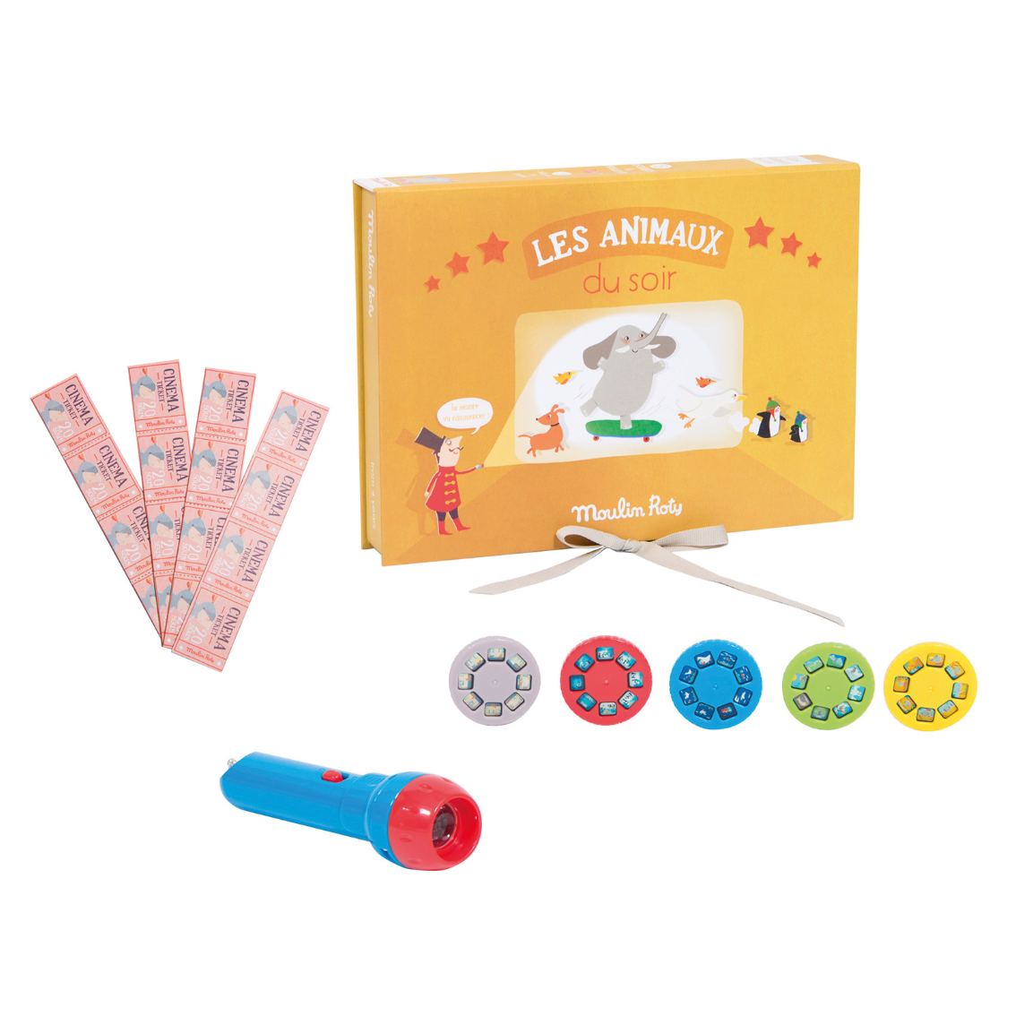 Kid's cinema set-5 animal stories-Moulin Roty 4+Years