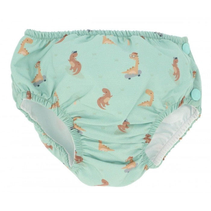 Εκπαιδευτικό μαγιώ πάνας με βολάν Cool Dinos Monnëka 12-18 Μηνών με προστασία από τον ήλιο