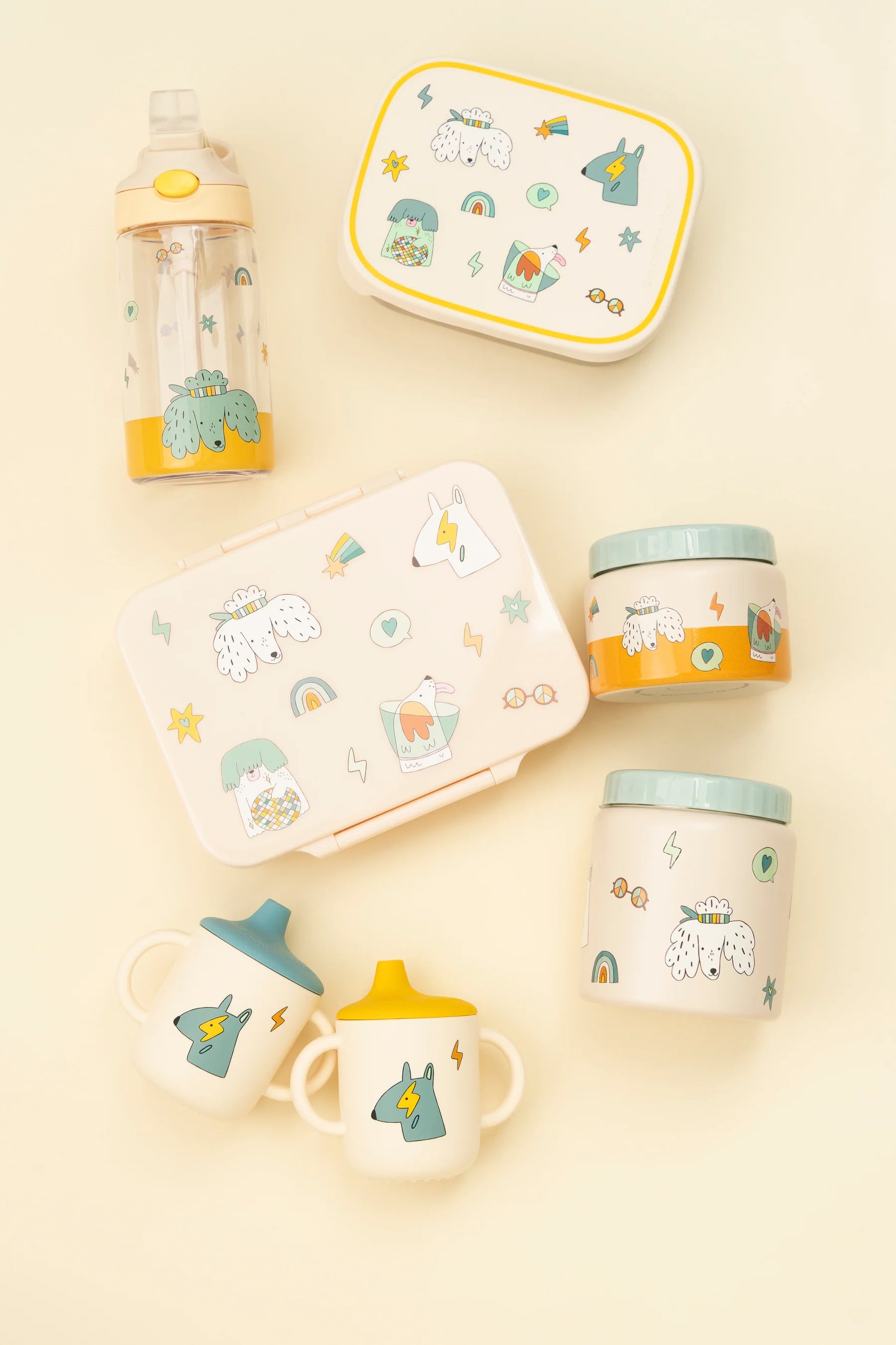 Παιδικό Φαγητοδοχείο Bento από tritan 850 ml  3+ ετών Funky Dogs